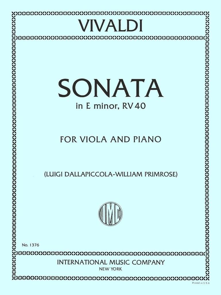 Concerto Mi M. (Sonata N.5)(Primrose/Dallapiccola)